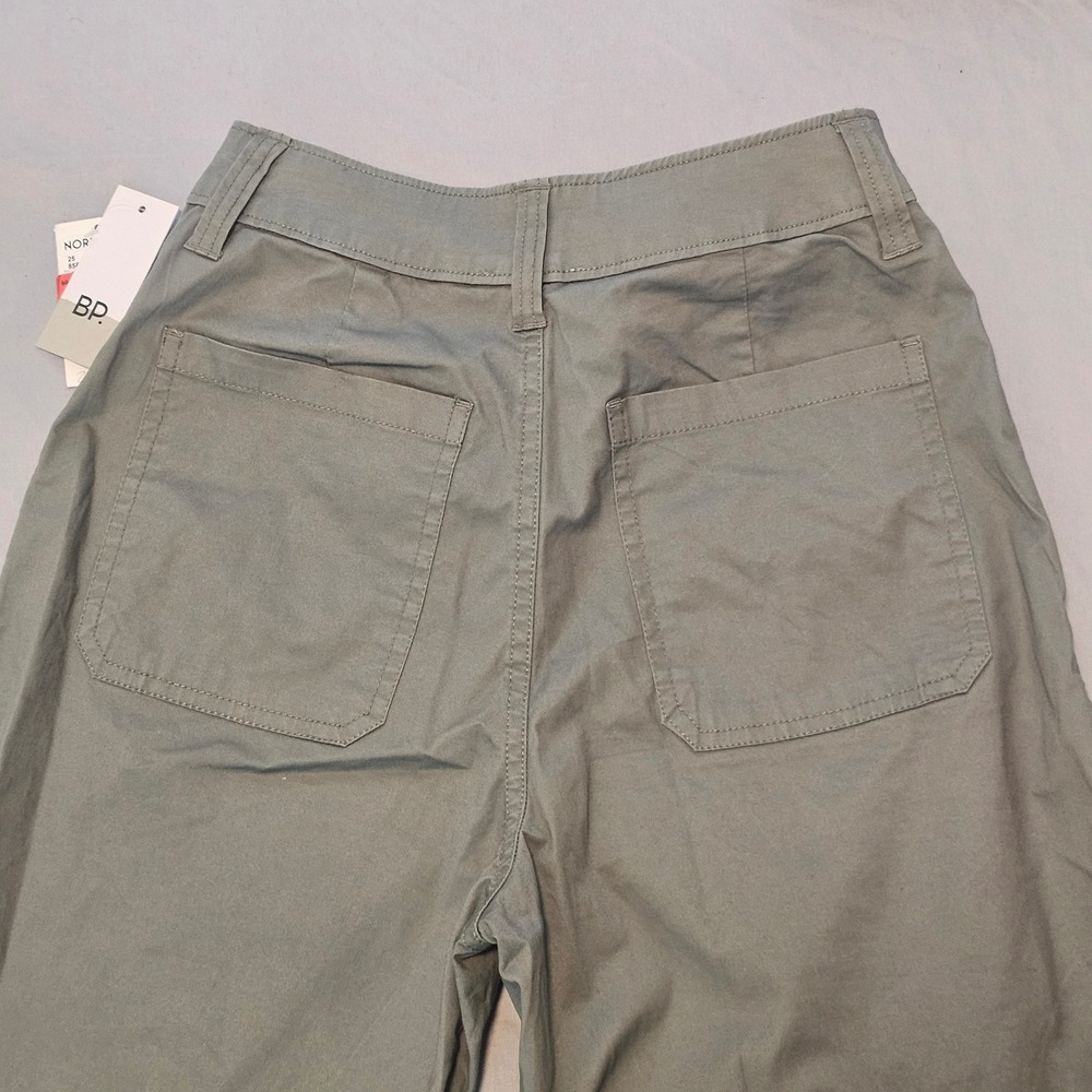 BP. Nordstrom Size 25 Sage Green Wide Leg Flat Front Chino Pants 1114 - Picture 4 of 6